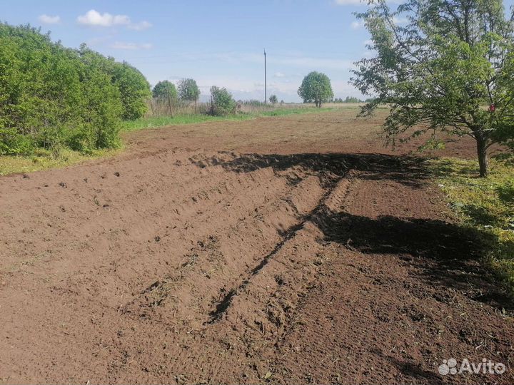 Вспашка, выравнивание под газон, культивация