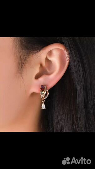 Серьги золочение 585