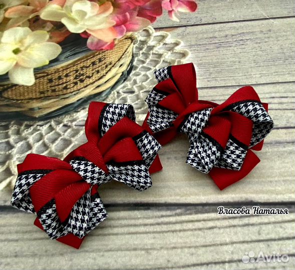 Школьные бантики ручной работы
