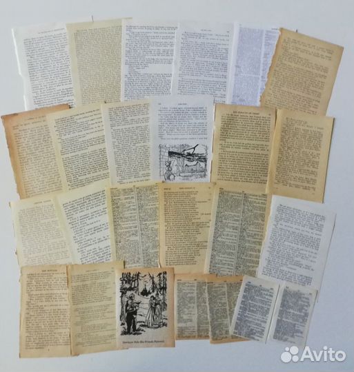 Винтажная бумага, для джанкбука, для скрапбукинга