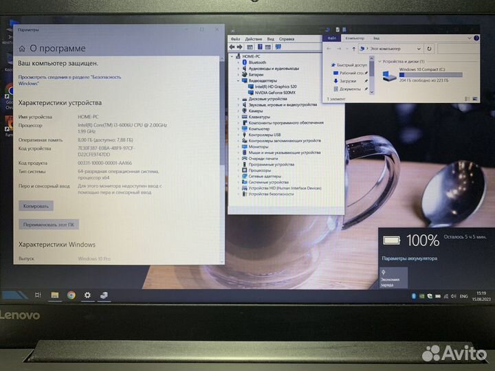 Игровой ноутбук Lenovo i3/2видеокарты/8gb/ddr4/ssd