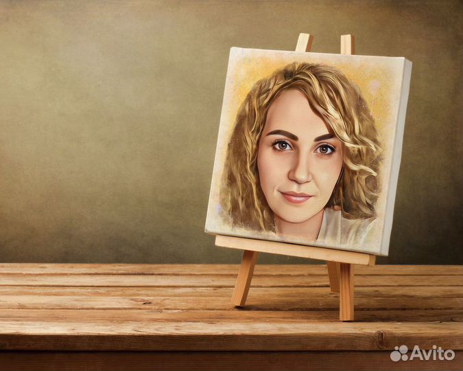 Портрет по фото на холсте