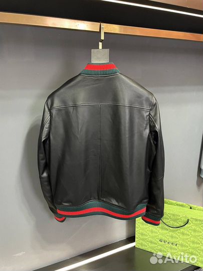 Кожаный бомбер Gucci