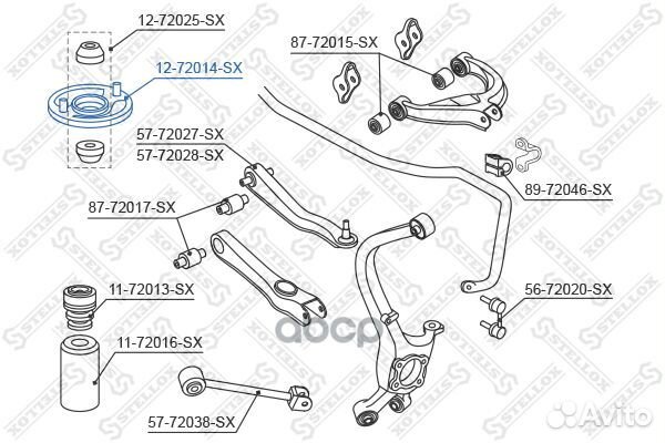 12-72014-SX опора амортизатора заднего Mitsubi