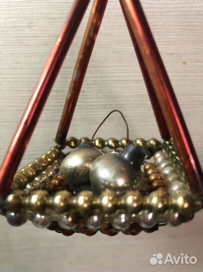 Елочные игрушки СССР стеклярус