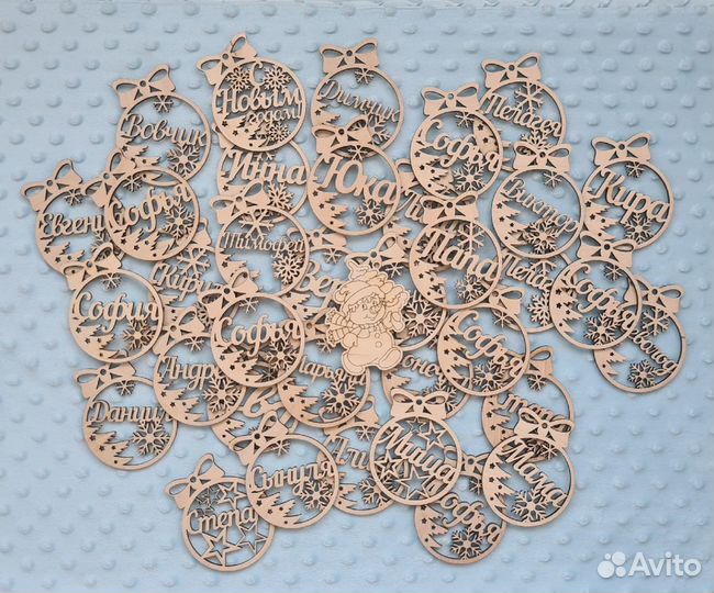 Именные шарики на ёлку