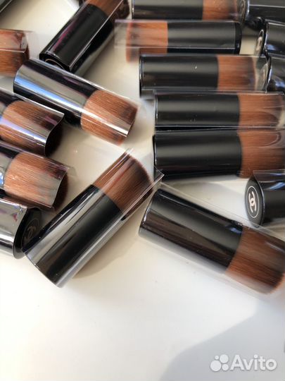 Мини кисть chanel для лица, тон, пудра, румяна