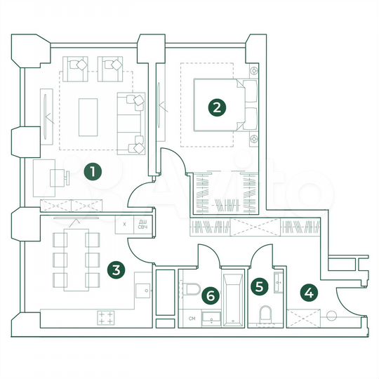 2-к. квартира, 70,2 м², 9/31 эт.