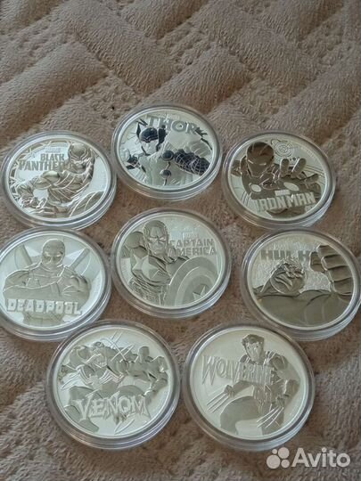 Тувалу 2018-2021 серия Marvel Марвел серебро 999.9