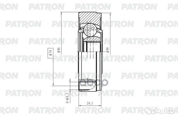 ШРУС кард.вала 19x74 volvo S60/S80/V60/XC60/XC70