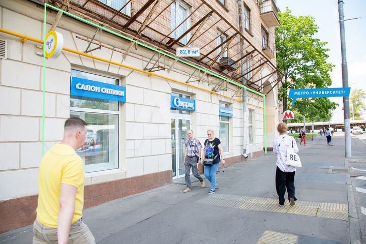 Помещение с арендатором 83 м², м. Университет