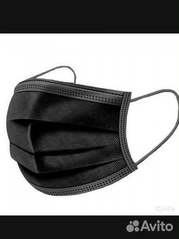 Маска медицинская черная