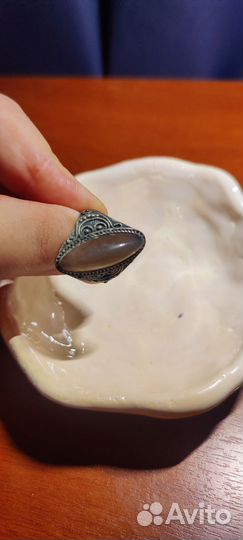 Винтажное серебряное кольцо с камнем