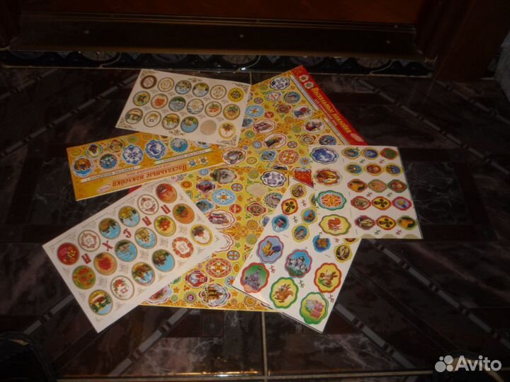 Наклейки пасхальные. Украшение на крашенное яйцо