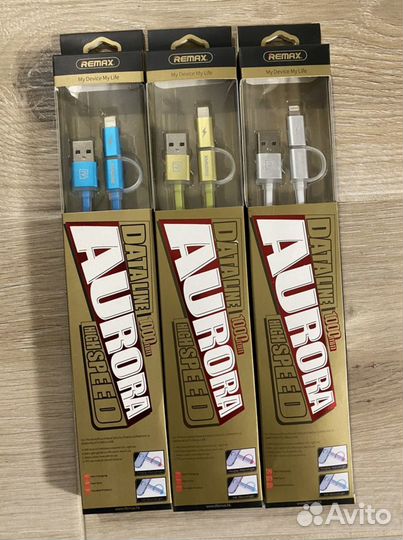 Кабель micro usb и lightning 2 в 1