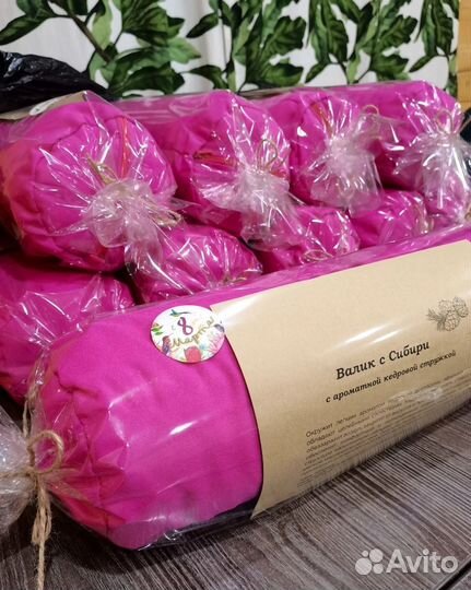 Валик с кедровый стружкой, подушка