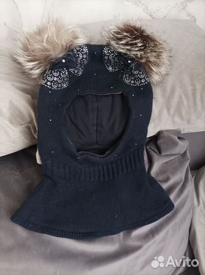 Шапка шлем для девочки 48 50