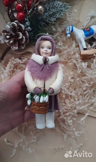 Ватные елочные игрушки