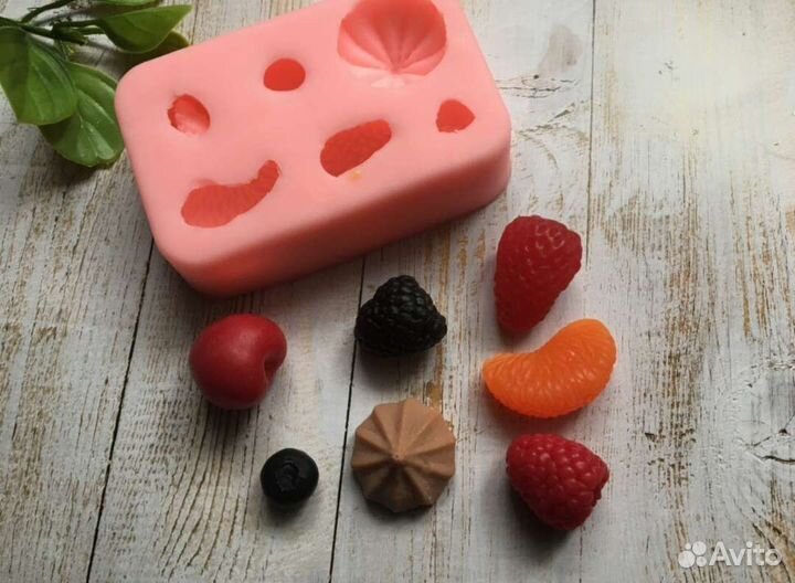 Формы для мыла (ягоды, орехи, зефир, тарталетка)