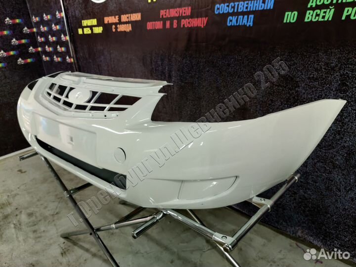 Бампер приора 2 21704 priora передний цвет белый