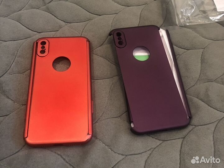 Чехол на iPhone х и защитное стекло