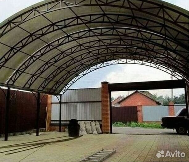Навесы из поликарбоната под авто