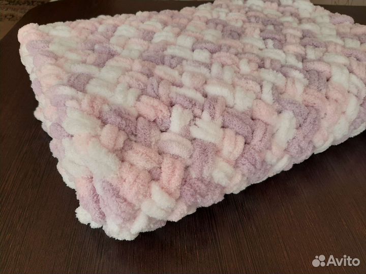 Плед детский вязаный новый