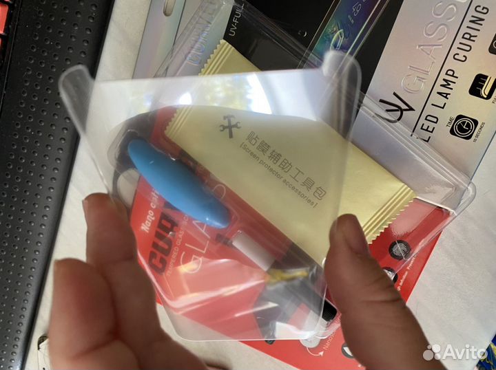 Защитное стекло с уф лампой на Samsung Galaxy S9 p