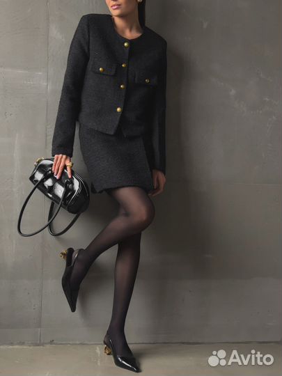 Костюм твидовый с юбкой