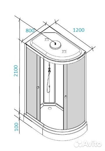 Душевая кабина Parly Effect EF1231L