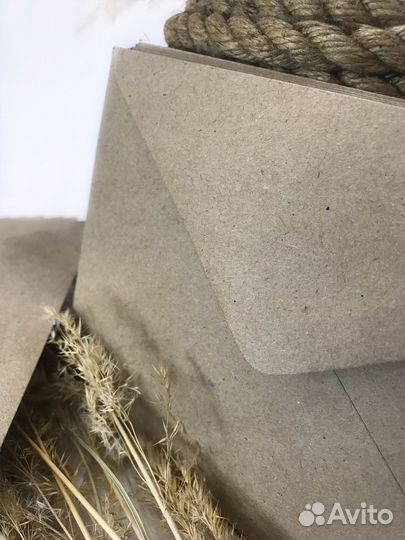 Крафтовые конверты С6 - 114х162мм - 200 штук