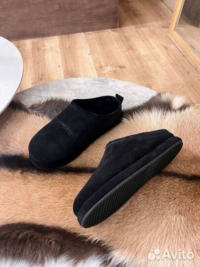 Balenciaga мюли с мехом