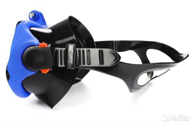 Маска Scallops Regular GP black/blue с креплением