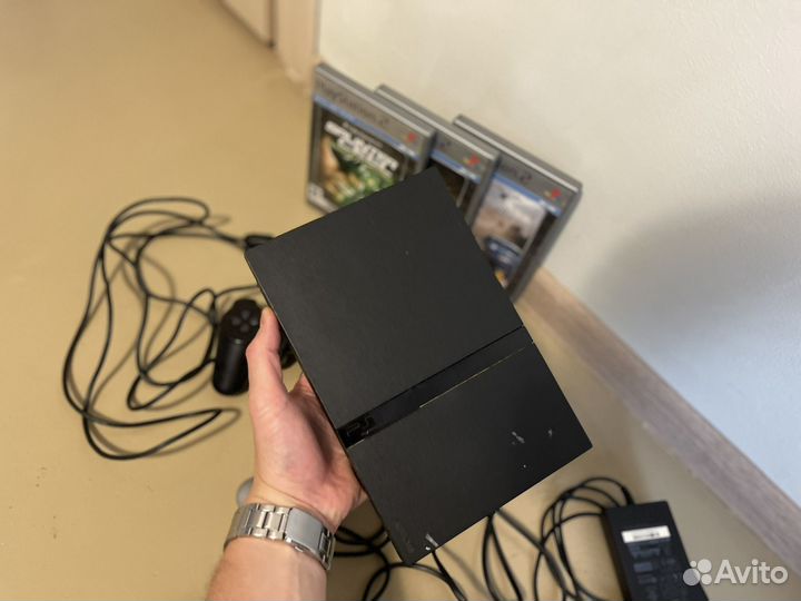 Sony PS2 + 2 Геймпада + Диски
