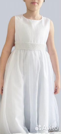 Платье и болеро белое для девочки 134 140