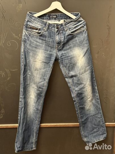Джинсы armani италия мужские прямого кроя