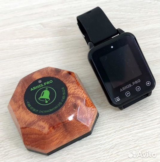 Кнопка вызова официанта Бургер с часами Элит