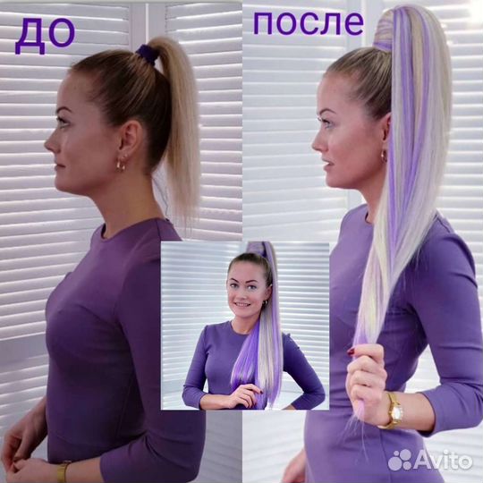 Хвосты, косы, розы из канекалона. Причёски