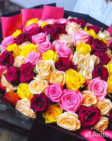 Цветы розы букет