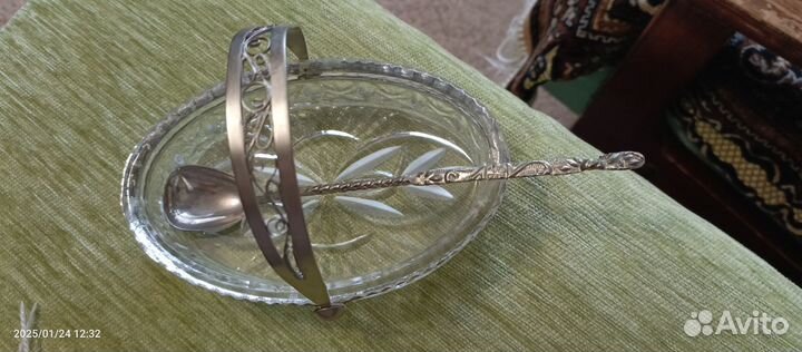 Хрустальная конфетница/ сахарница СССР