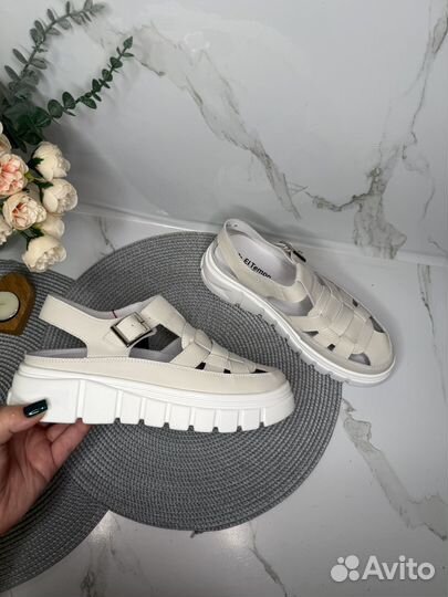 Сандалии женские кожаные Новые El Tempo беж