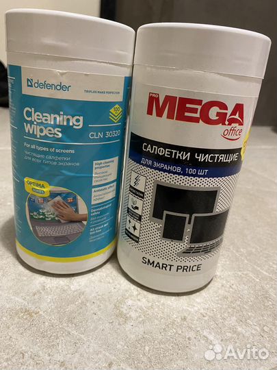 Салфетки влажные Defender, mega 100 шт для монитор