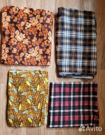 Ткань материал отрезы фланель сатин ситец СССР