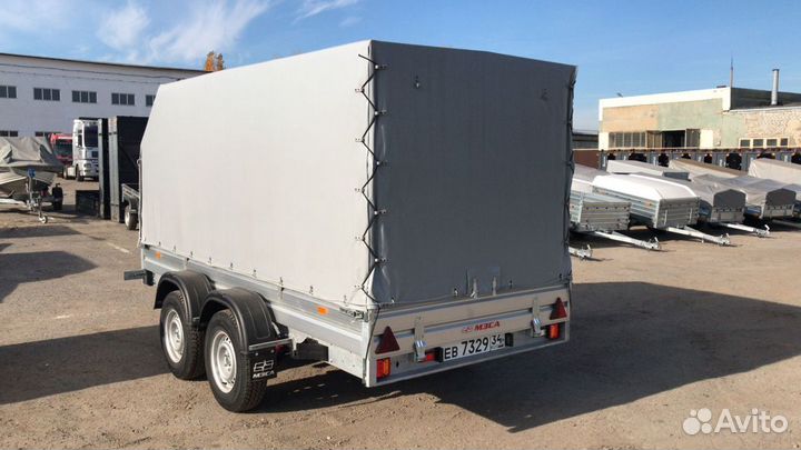 Прицеп мзса B 3515-2.25 с тентом и каркасом 1,5 м