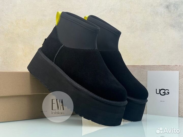 Женские угги на платформе Ugg Mini Dipper Black