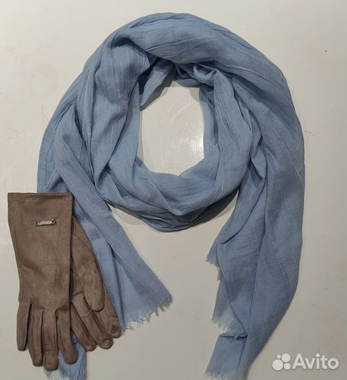 Комплект перчатки и палантин