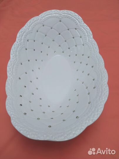 Блюдо для подачи со стразами. Lenardi