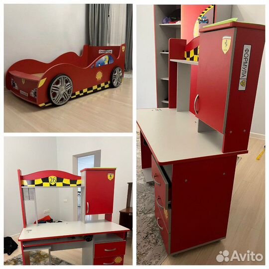 Кровать и рабочий стол