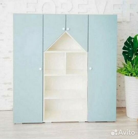 Детский шкаф «Домик» (разные цвета)