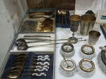 Набор столовых приборов серебро СССР